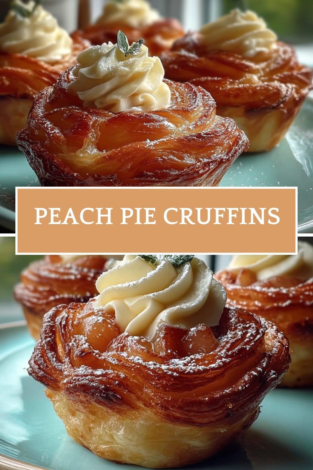 Peach Pie Cruffins Recipe Combining Flaky Pastry And Sweet Filling 7 Peach Pie Cruffins