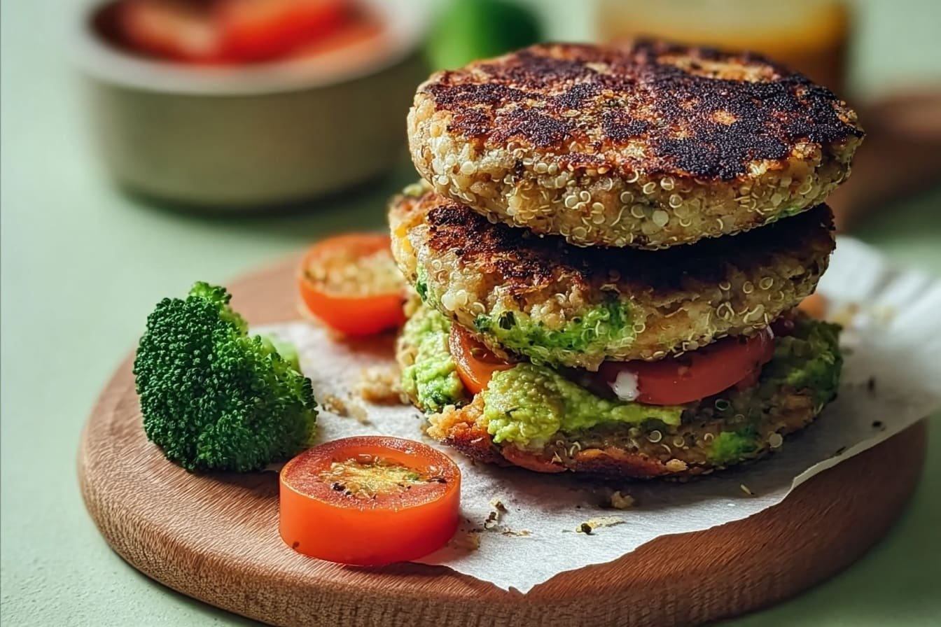 Turkey Broccoli Quinoa Burgers