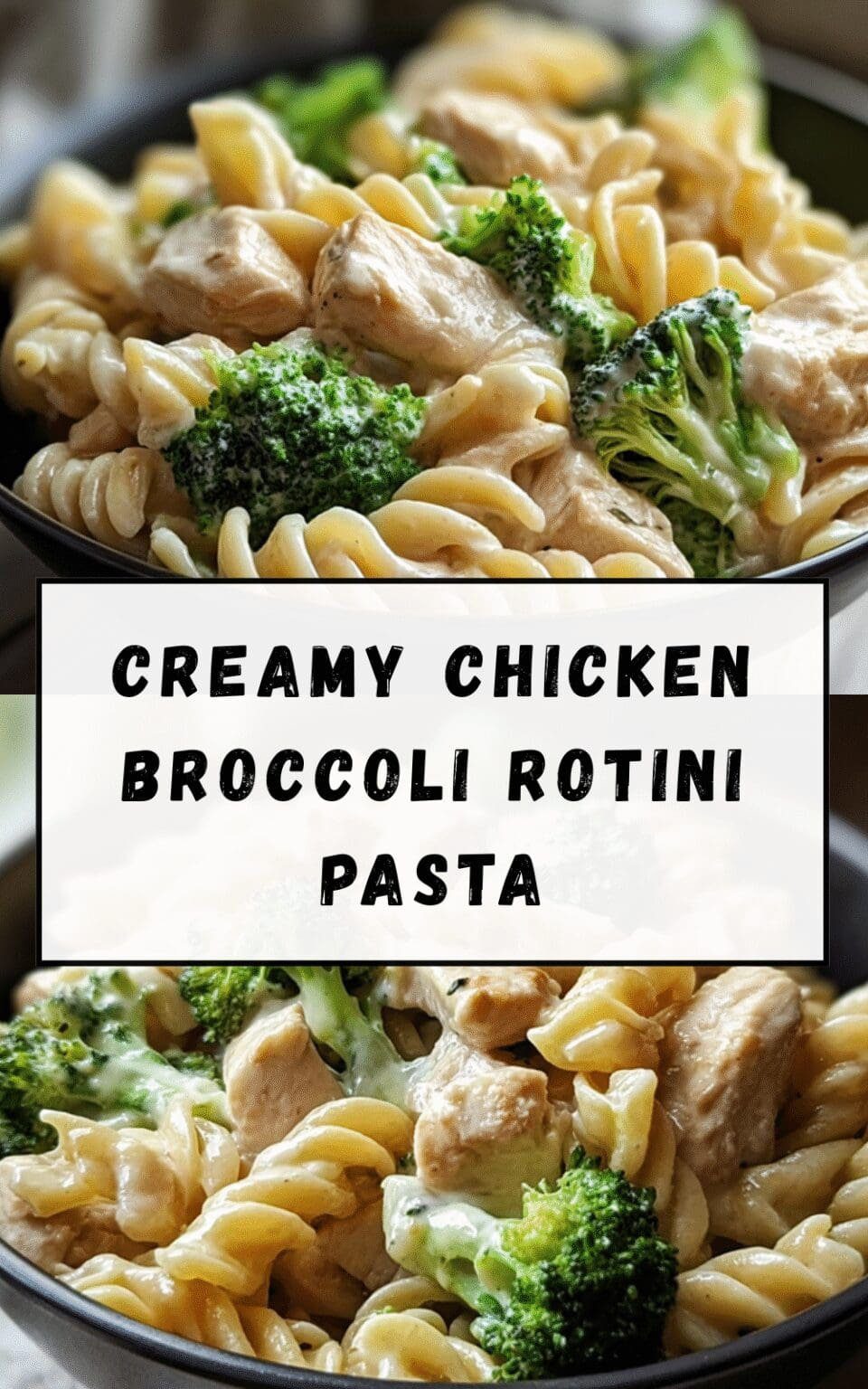 Creamy Chicken Broccoli Rotini Pasta Recipe With Garlic Sauce